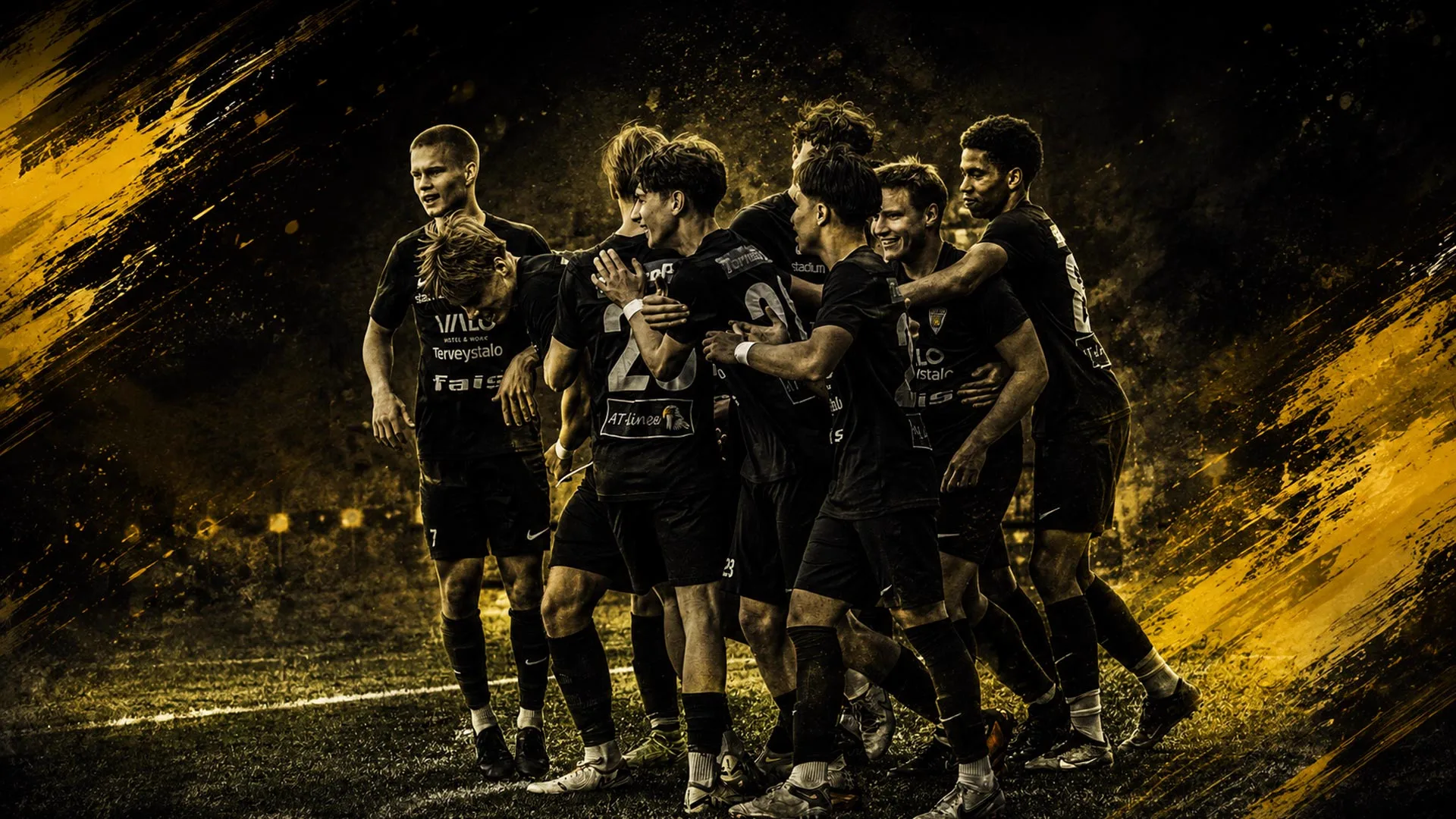Käpylän Pallon juniorijalkapalloilijoita Käpylän urheilupuistossa